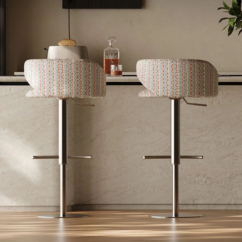 

Design Counter Bar Stools Office Kitchen Nordic Accent Swivel Make Up Bar Chairs Aesthetic Modern Banqueta Trendy Furniture