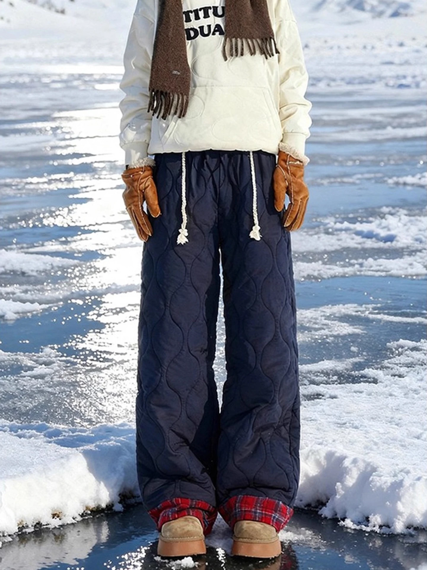 

Мужские зимние хлопковые брюки для катания на лыжах, прямые, теплые, морозостойкие, с американским узором «Тыква»