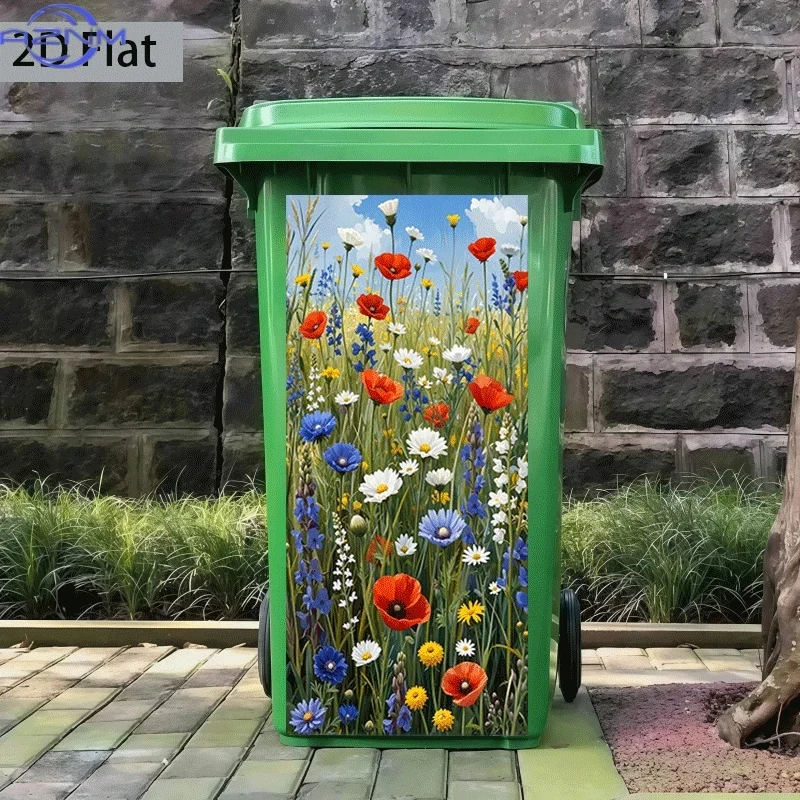 [2D Flat Printing] 1pc Trash Can Sticker [× Cm] 