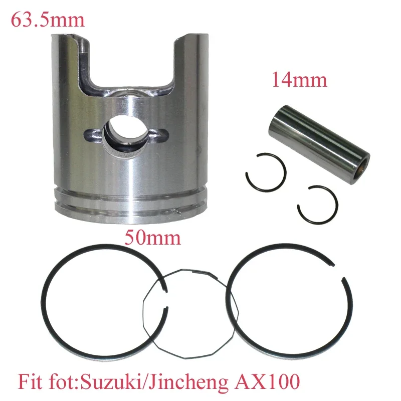

Motorcycle Piston Kit With Ring Set for Suzuki Jincheng Haojue 100cc Classic100 AX100 HJ100 JC100 50mm STD 2-Stroke Engine Parts
