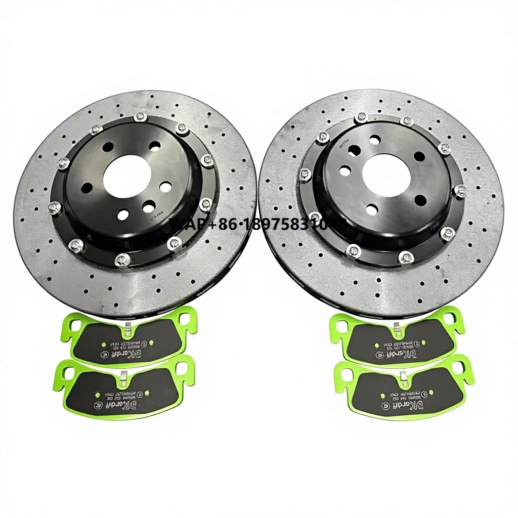 Racing Car Brake System Carbon Long Fiber Ceramic Brake Disc Rotor OEM F40 Brake Caliper Kit for  Model 3 Model S Model Y X