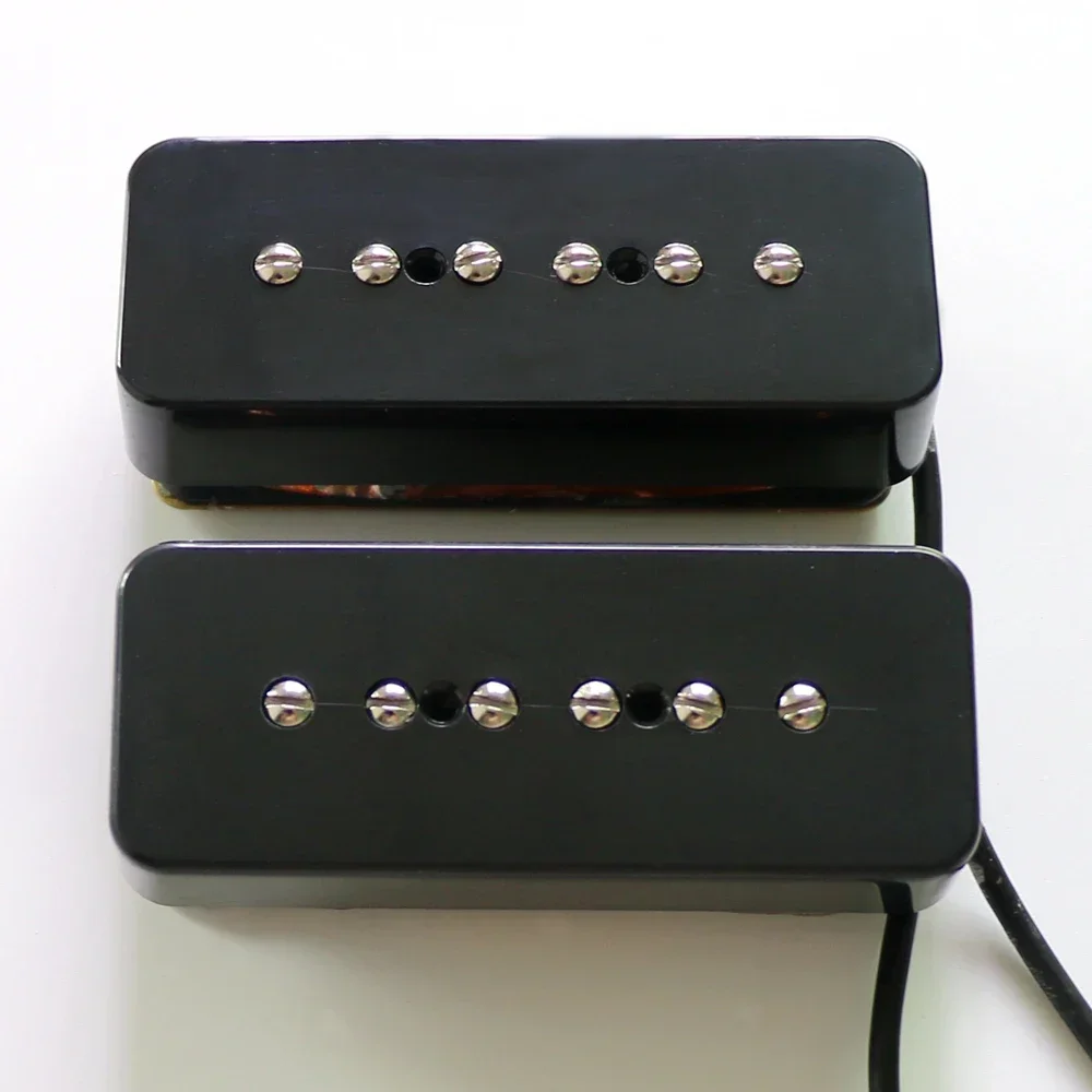 High Output Alnico 5 Magent Bar Dual Coil Staked 90 Soap Bar Guitar Pickups in Black Ivory Colors