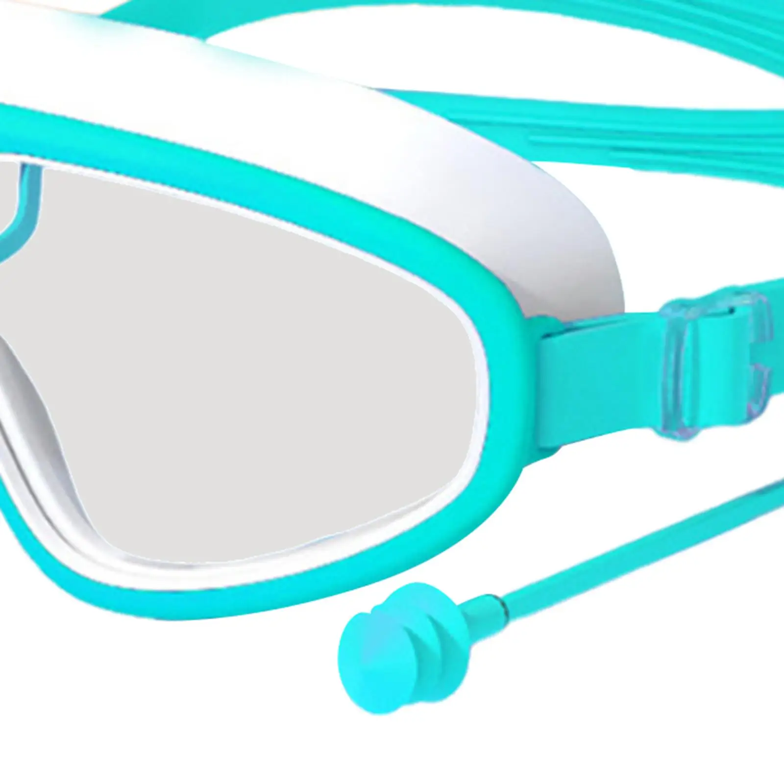 Children’s Swimming Goggles Anti Fog Clear View Large Frame Adjustable Strap Swim Eyewear for Pool Games