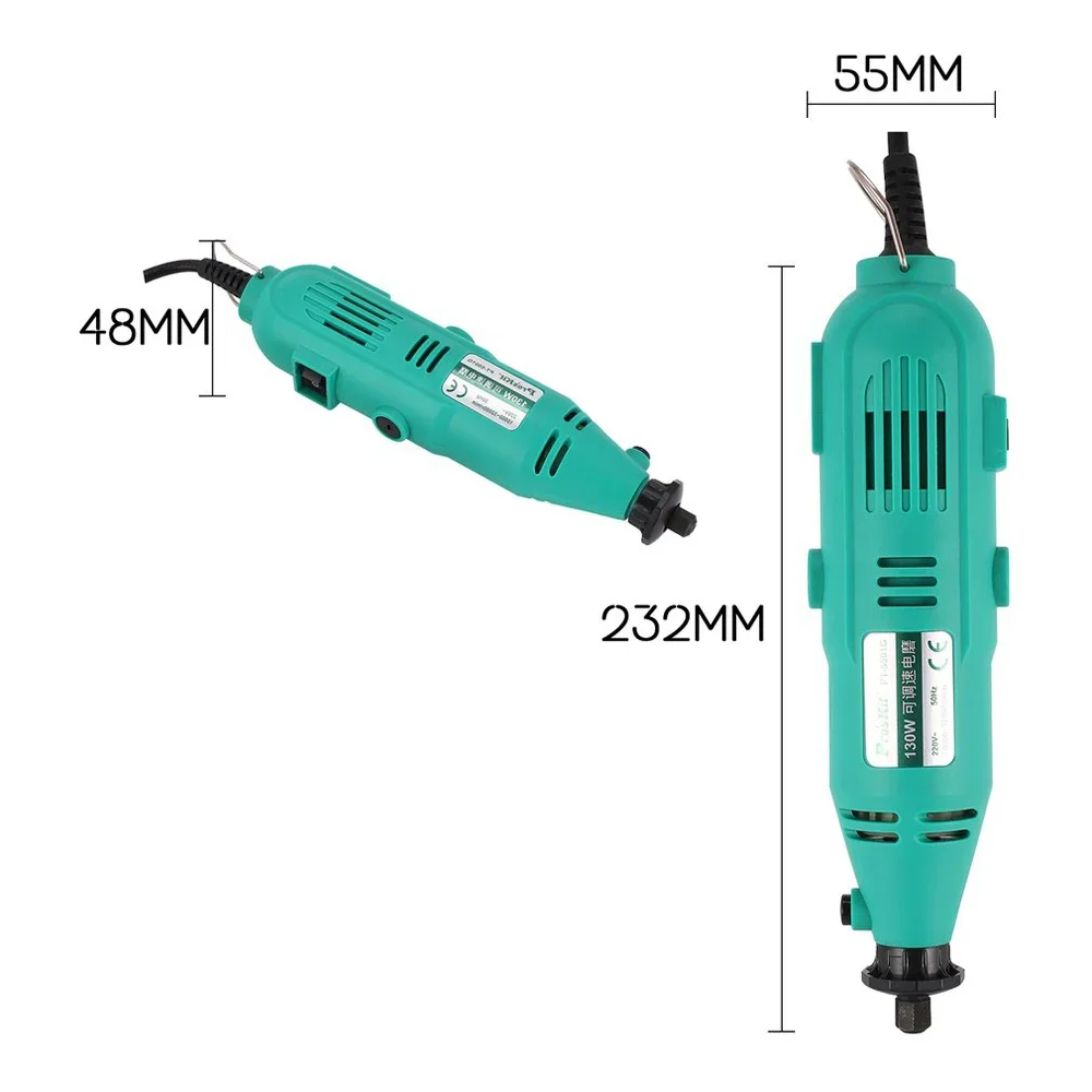 ไฟฟ้า Pro'sKit PT-5501G VARIABLE Speed โรตารี่ชุดเครื่องมือแกะสลักปากกาเครื่องมือชุด 130W MINI เจาะเครื่องมือช่างไฟฟ้าเครื่องมือ