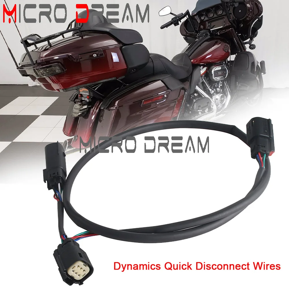 Жгут проводов Dynamics Quick Disconnect CD-TP-QD-14, черный пластик для Tour-Pak 2014-2023 Harley Touring Road King Street Glide