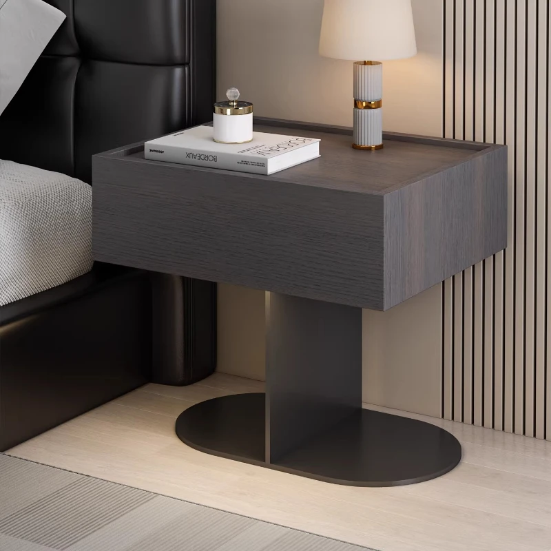 Multifunction Fashion Bedside Table Lamp Touch Control Decor Aesthetic Nightstands With Drawers Comfortable Bedroom Furniture