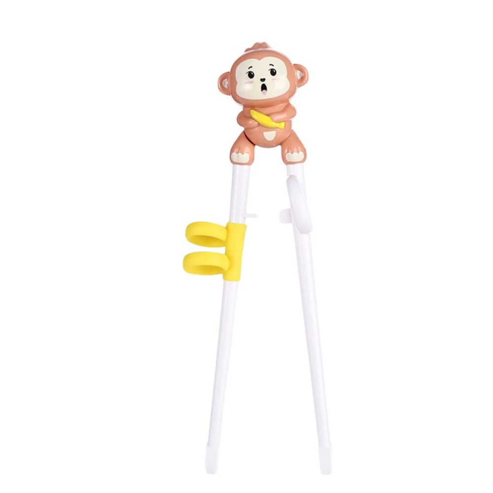1Pcs Training Chopsticks for Kids Beginners Reusable Cute Kids Utensils with Non Slip Adjustable Finger Loops Dishwasher Safe