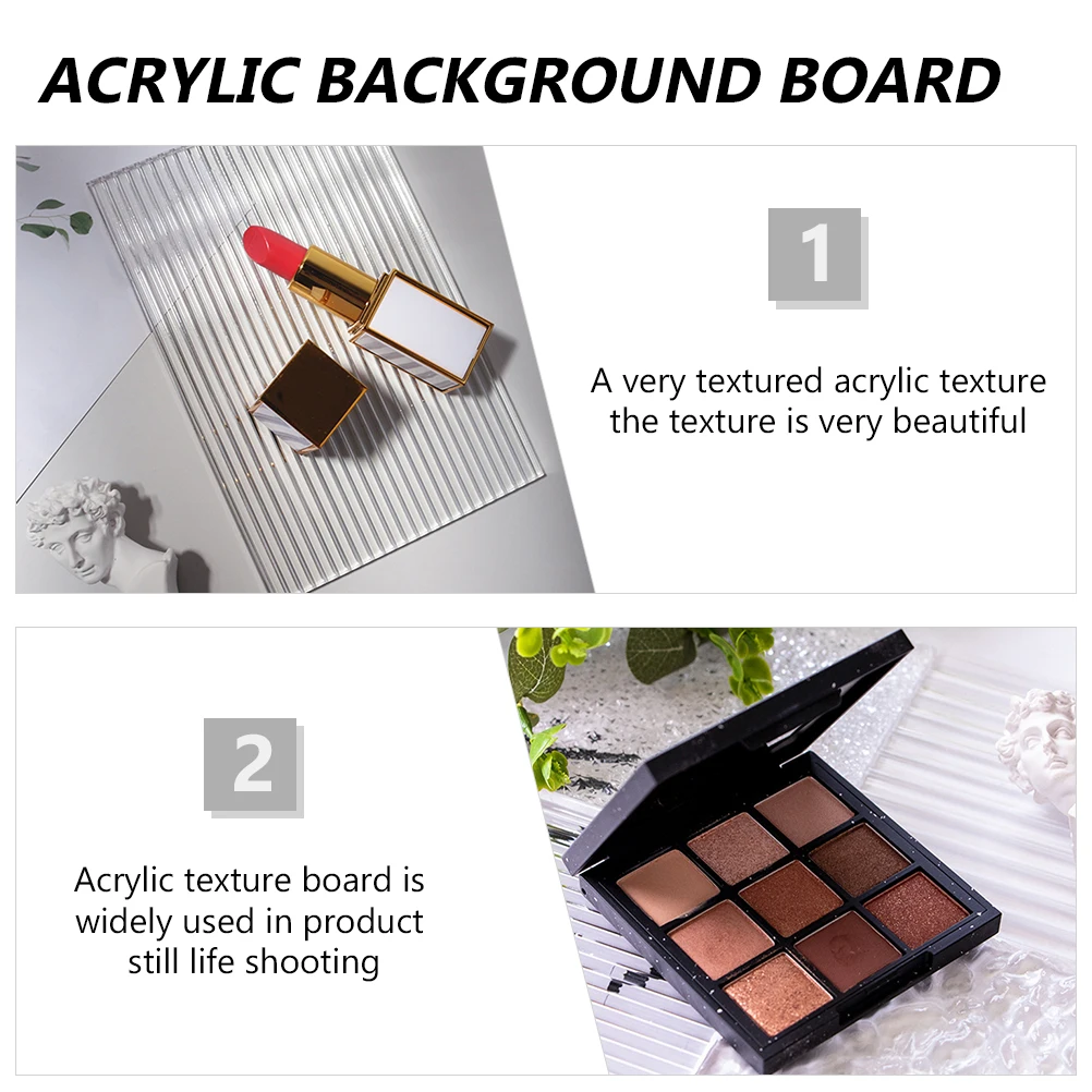 

Acrylic Background Board 5mm Thick Rectangular Sheet for Product Photography Props Easy to Clean