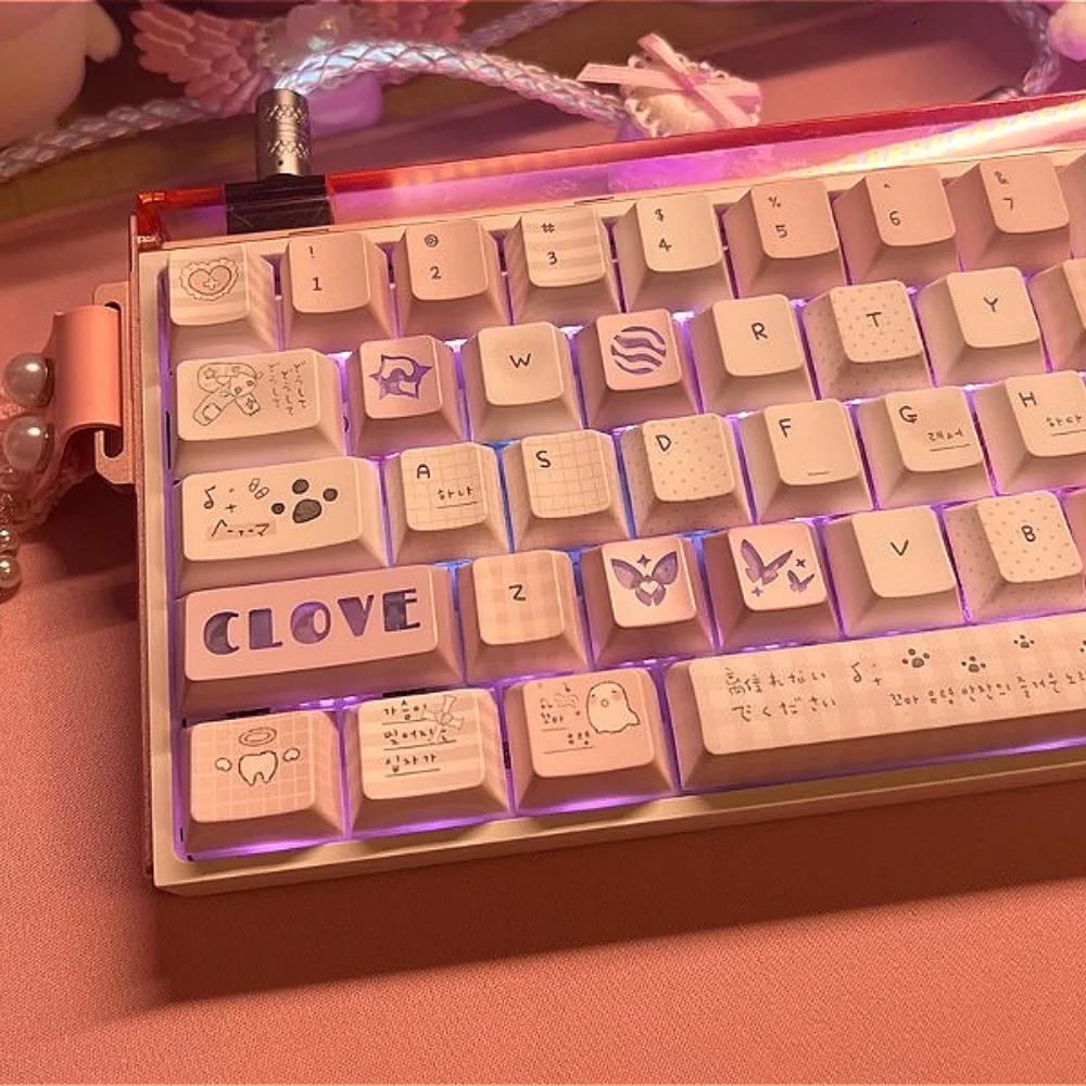 

Fearless Contract Clove Keycap Transparent Customized PC Cherry Profile Keyboard Caps for Mechanical Keyboard Accessories MX