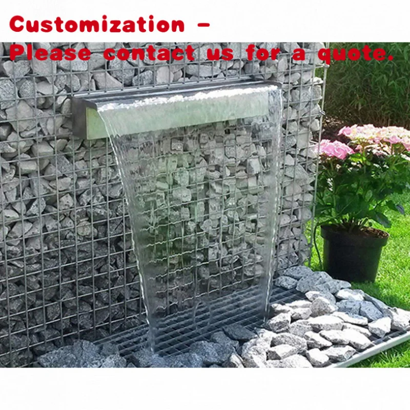 custom.Hotel Front Courtyard Curtain Wall Company Fountain Mouth Garden Community Stainless Steel Waterfall Curtain