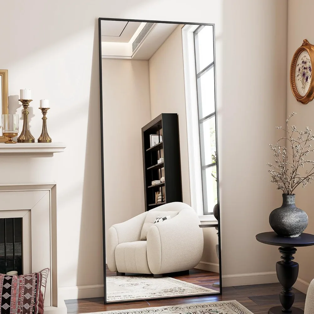 

Full Length Mirror, 71"x26" Standing Hanging or Leaning Against Wall Floor Mirrors Body Dressing Wall-Mounted for Liv