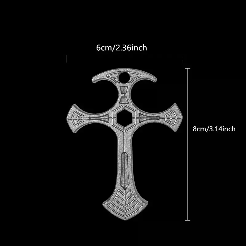 Home Decor Pendant Necklace, Zinc Alloy Material, Bold Cross Design, Multifunctional Stainless Steel Decoration Tool, Portable Hanging Pendant