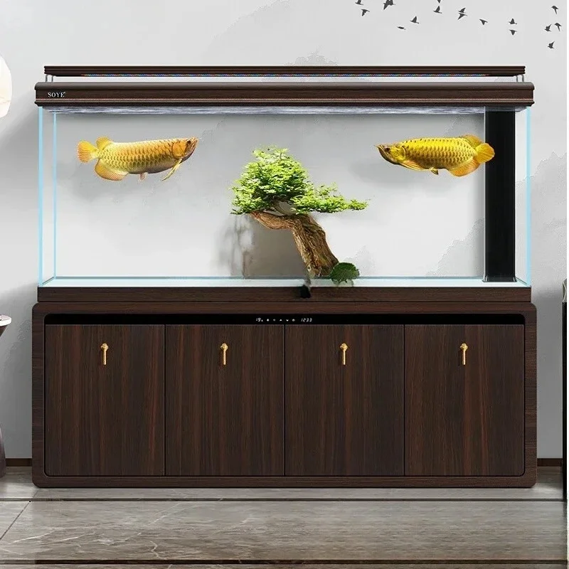 

B fish tank large aquarium solid wood bottom filter screen floor Chinese