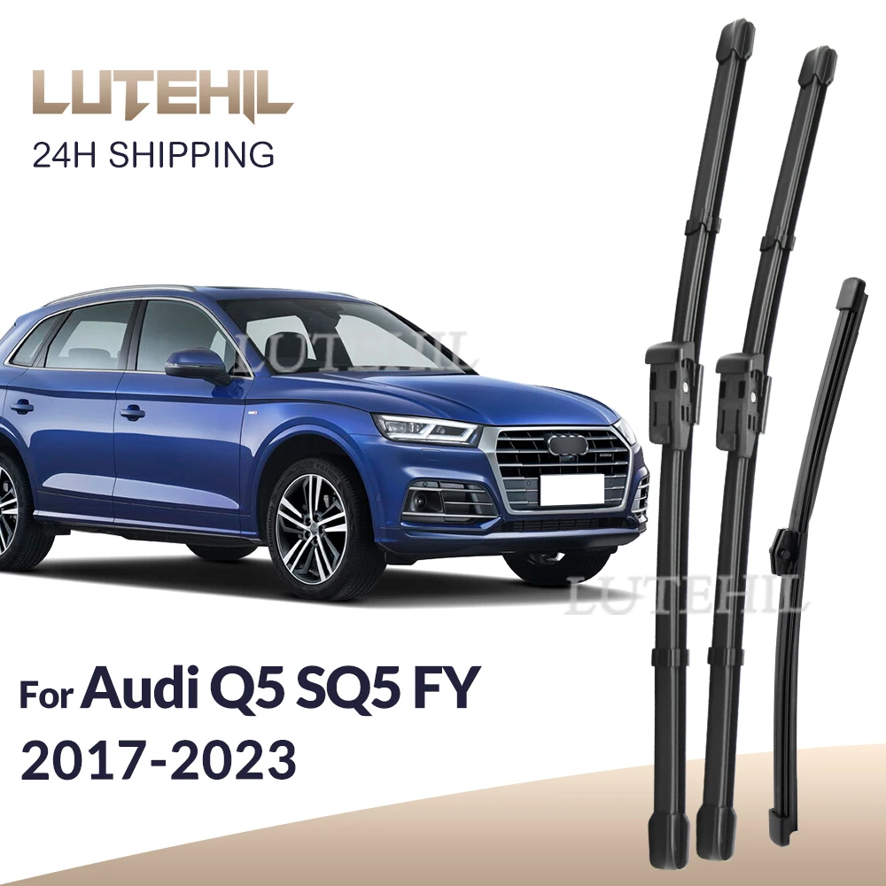 

For Audi Q5 SQ5 FY 2017 - 2023 2018 2019 2020 2021 2022 Wiper Front & Rear Wiper Blades Windshield Windscreen Window Brushes 24"