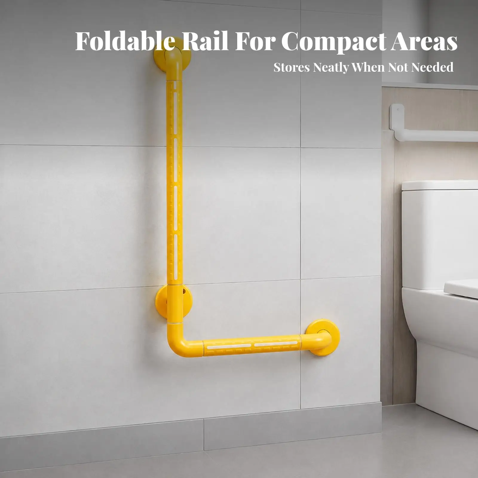 Sturdy Toilet Safety Rail for Disabled Bathroom Grab Bar Support Handle Stainless Steel Nylon Coated Wall Mounted Aid