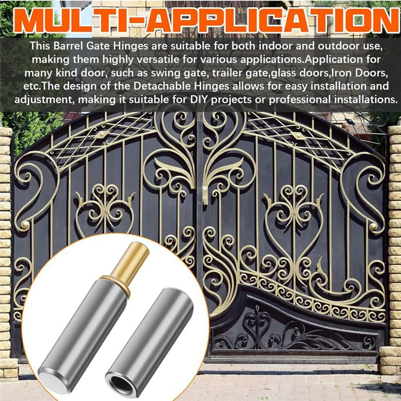 

ABPR-20 Pcs Weldable Barrel Hinges Weld On Detachable Gate Door Hinge For Swing Door Trailer Ramp For Metal Swing Door, Trailer