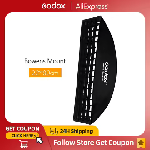Godox softbox 22x90cm 9"x 35" Portable Rectangular Honeycomb Grid Softbox soft box with Bowens Mount for Studio Flash