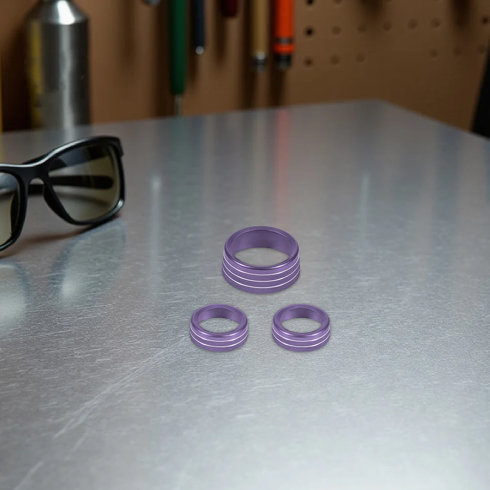 

3 шт., кольца для ручки кондиционера, декоративные чехлы из алюминиевого сплава, внутренняя кнопка автомобиля, отделка климат-контроля, защита ручки аудио