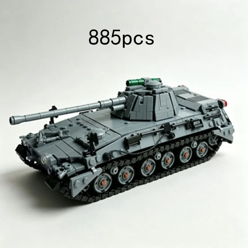 

MOC885PCS Small Particle Building Block Tank Model Adult Collectible Toy Boy Gift Set