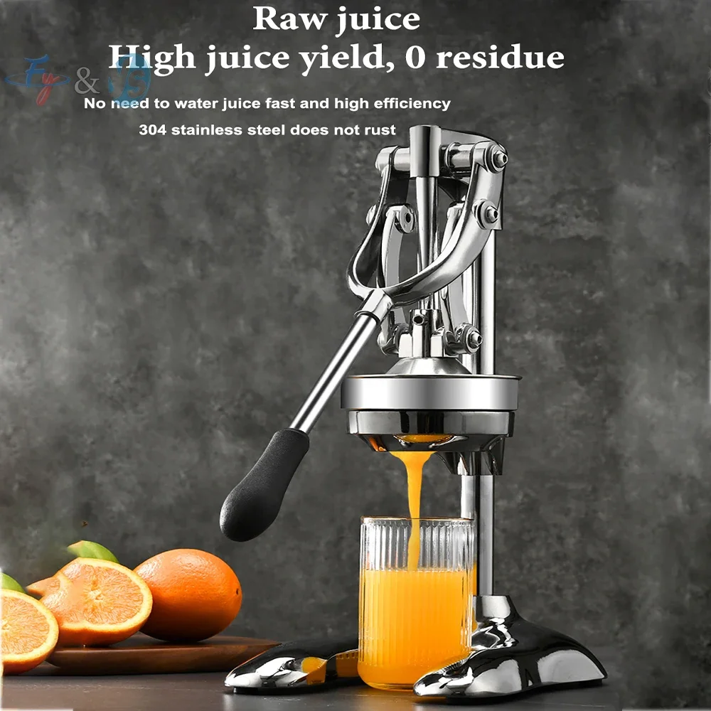 Commercial Grade Stainless Steel Manual Juicer Press Handheld Citrus Orange Heavy Duty Fruit Juice Extractor for Home Bar Shop