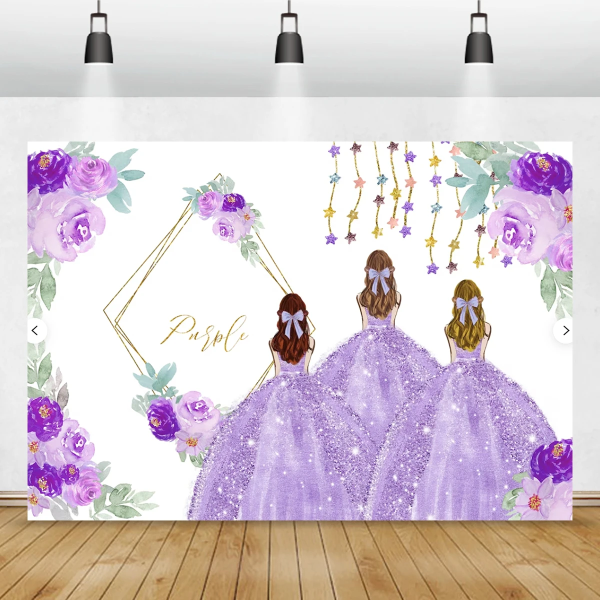 Name Date Customiz Quinceañera Banner Backdrop Happy Birthday Girls 15th Party Background Decorations Invitation Photography