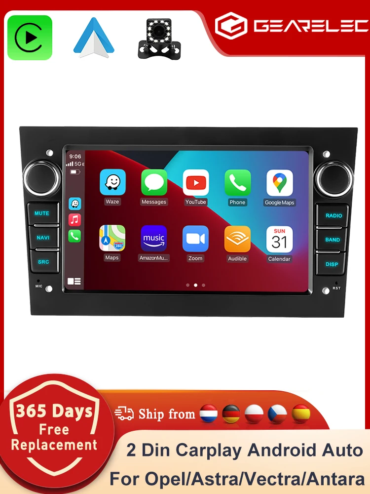 2-DIN autoradio Android 14 Auto CarPlay voor Opel Astra H G J Zafira B Corsa C D Antara Vectra Vivaro 7 inch autoradiospeler - afbeelding 2