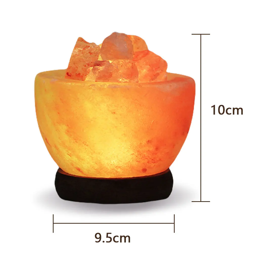 Himalayan Salt Lamp Crystal Salt Rock Lamp with Base LED Atmosphere Lamp Classic Table Light Home Bedroom Decoration