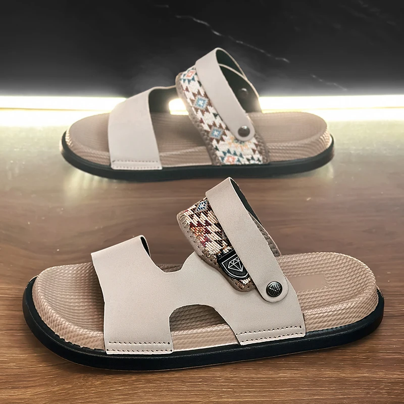 

Summer Plus Size Men Flip Flops One Strap Non Slip Soft Sole Casual Outdoor Beach Walking Sandals