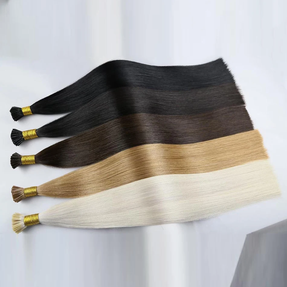 

Прямые наращивание волос с I кончиком, 100% человеческие волосы, наращивание волос Remy Fusion, 0,8 г/шт., 12-26 дюймов, можно настроить