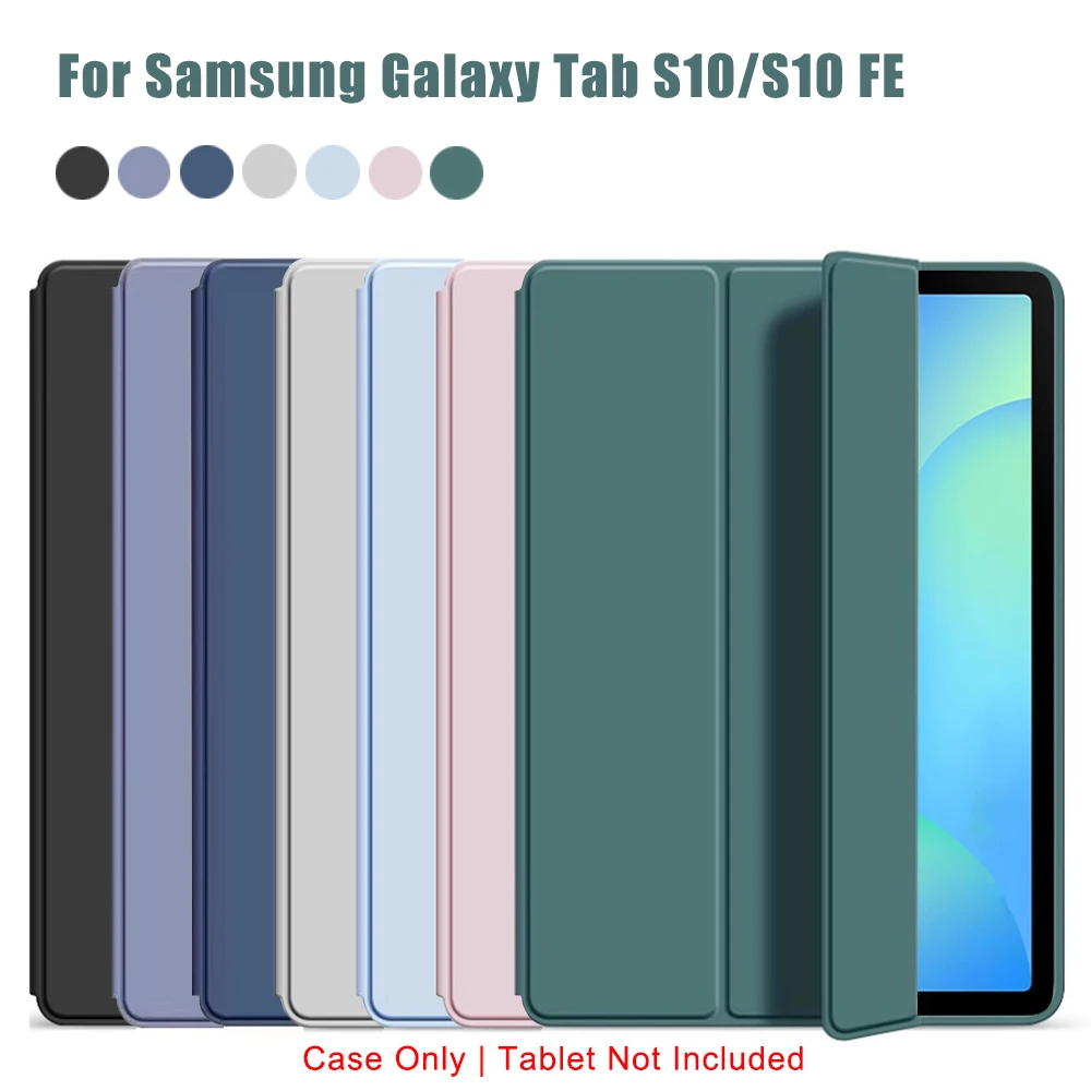 Tri-fold Flip Case For Samsung Galaxy Tab S10 / S10 FE 10.9'' 11'' 2025 SM-X720 X520 Magnetic Stand PU Leather Protective Cover