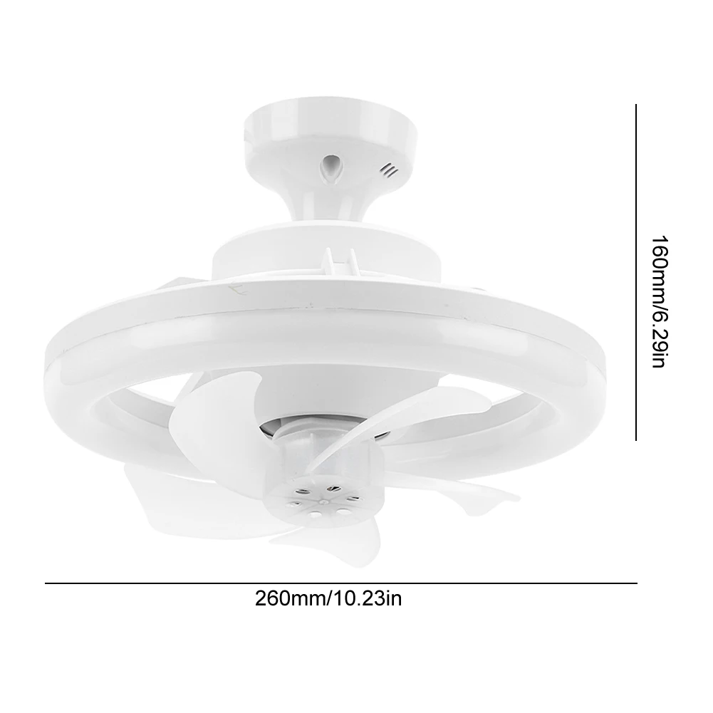 Mini Chandelier Ceiling Fan Flush Mount Ceiling Fan with Light RGB/3 Colors Dimmable Remote Control Indoor LED Ceiling Fan Light
