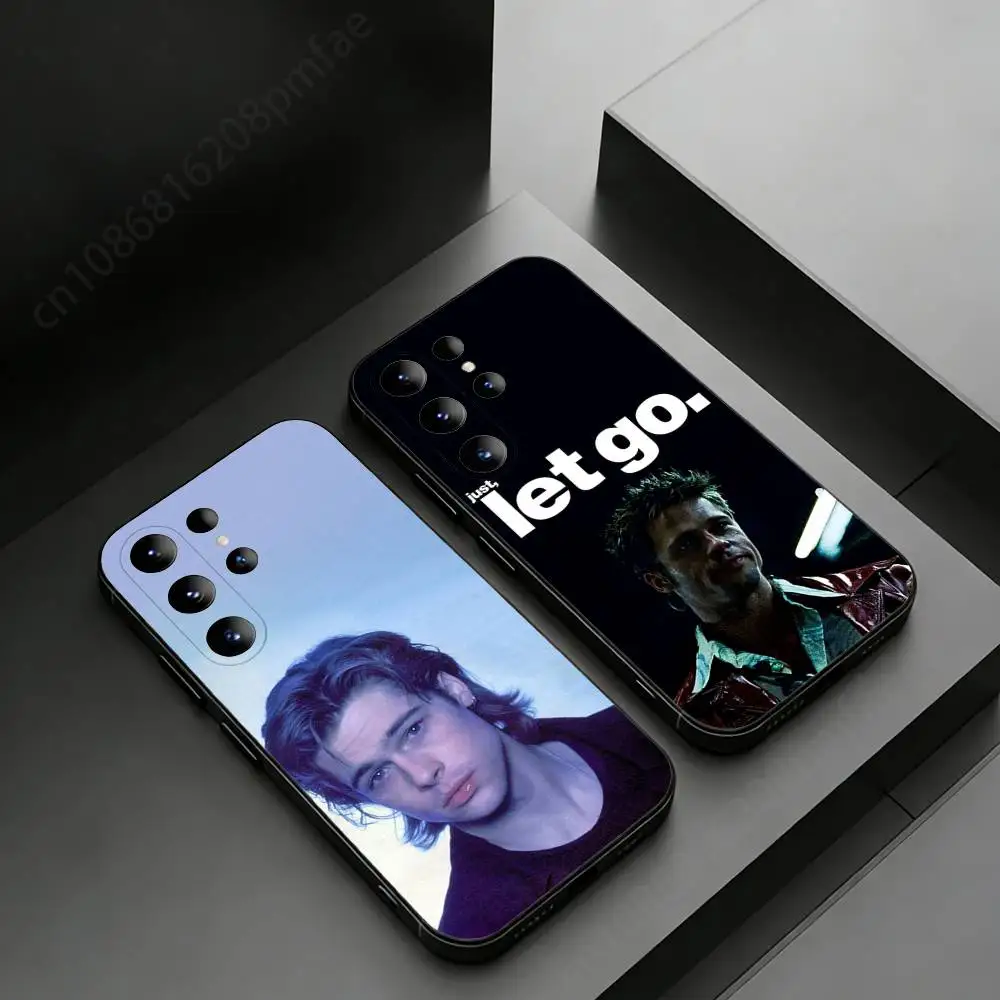 Actor B-Brad P-Pitt Phone case for Samsung Galaxy S24,25,26,23 22,21,S20 Plus Ultra FE soft fundas cases