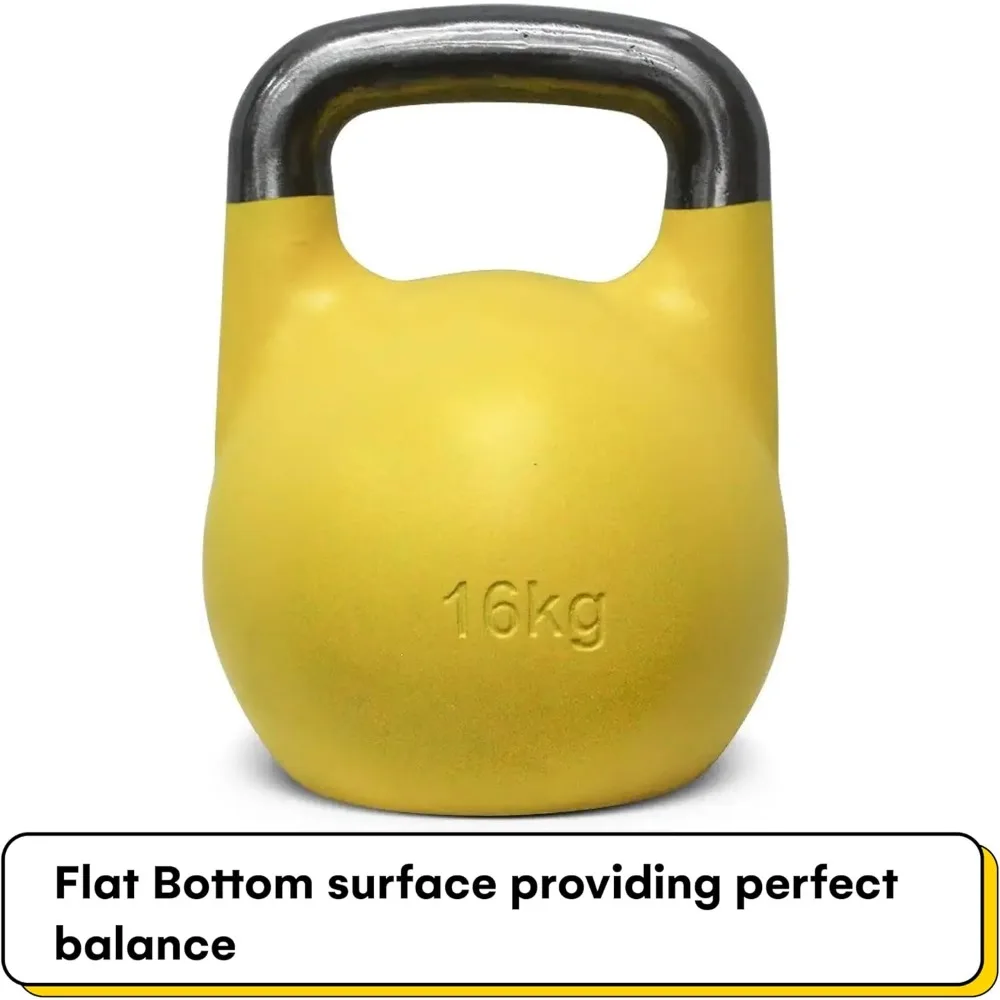 Competition Kettlebells Weight (33mm handle) 4-32 KG | Hand weights Workout Gym Equipment&Strength training sets for Women & Men