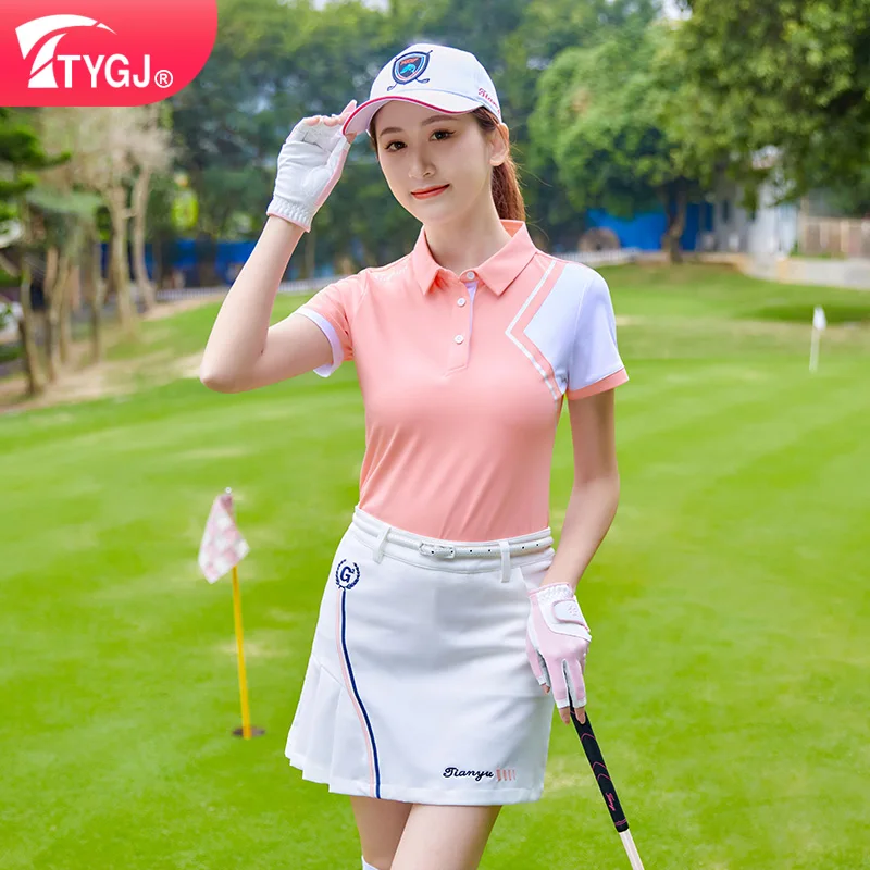 TTYGJ Golf Clothes 여성 골프 의류 Summer Tops Short-Sleeved Sports T-shirt Ball Uniform Women\'s Sportswear Thin And Hundred