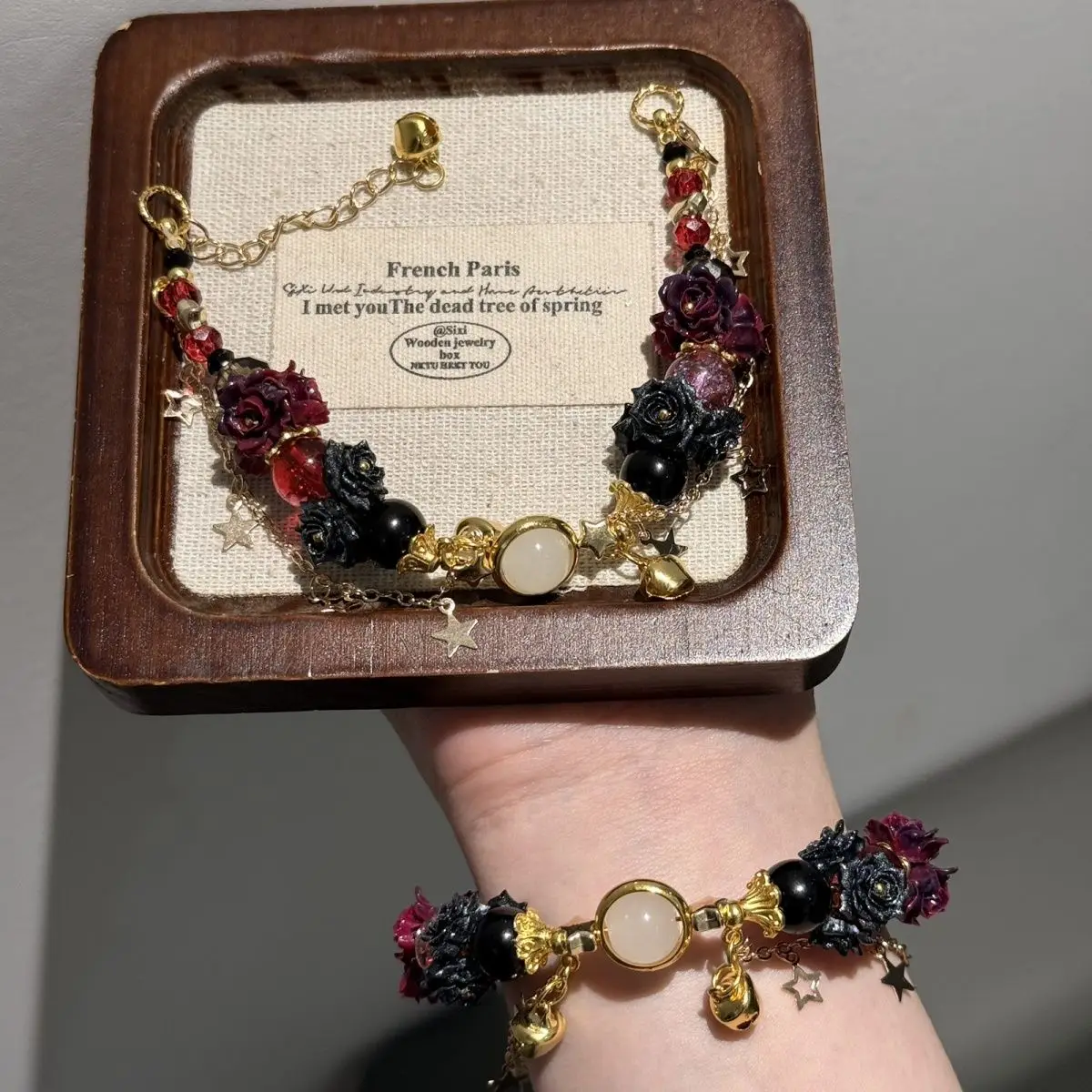 Women Beaded Bracelets Game Anime The Freak Circus pierrot harlequin  Dressing Up Wearing Props Men Gifts Couple Bracelet view 5