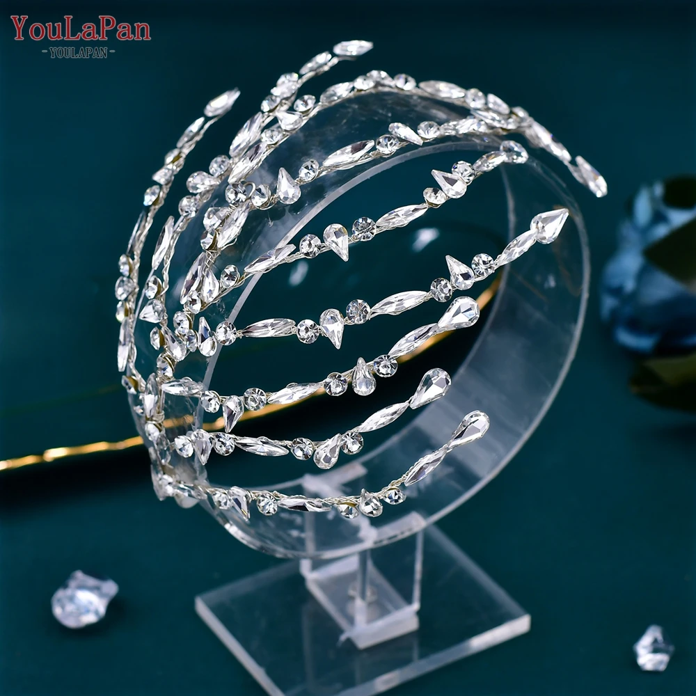 

YouLaPan Wedding Bride Headdress Hair Decoration For Girl Bridal Hair Accessories Party Rhinestone Headpiece Headwear HP575