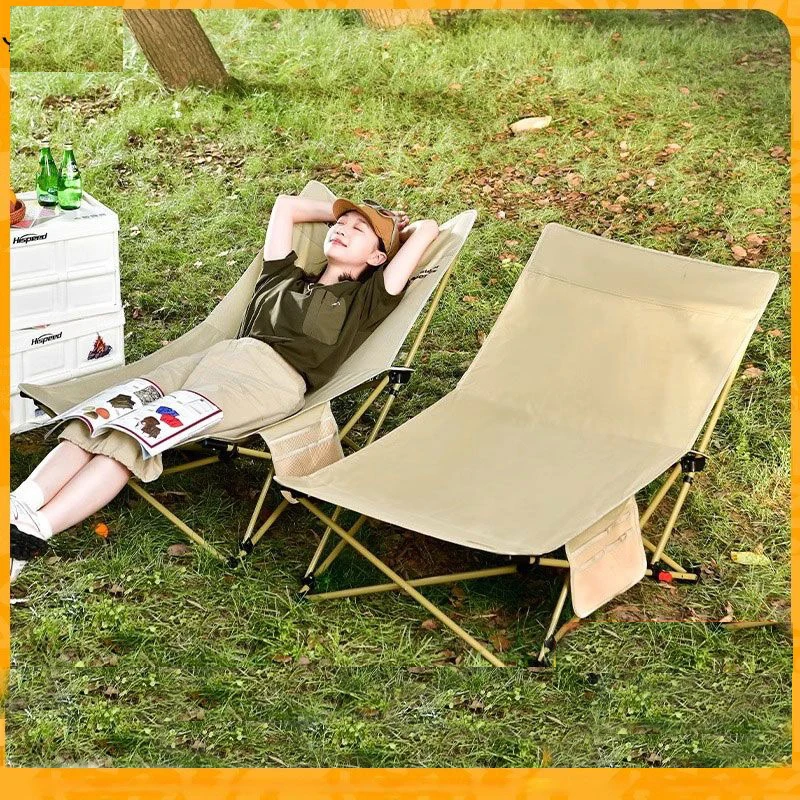 Large outdoor folding chair Camping picnic fishing chair Large outdoor equipment with side pockets for load-bearing