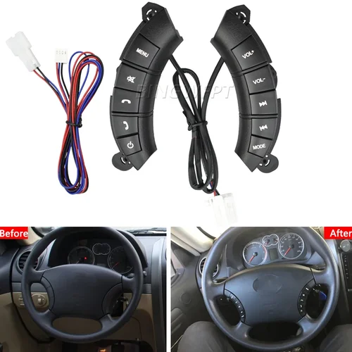 Nuevos botones de Control del volante para Great Wall Hover H3 H5 2010-2013 wingle 3 5 interruptor de luz trasera volumen Audio modo silencioso
