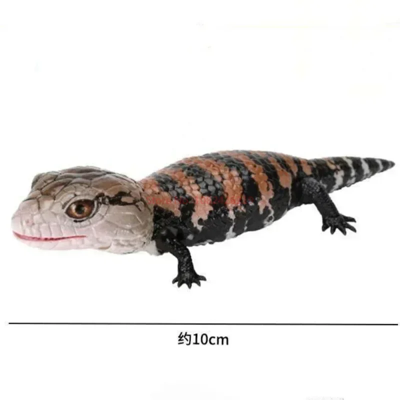 バンダイガシャポン-大きな生物学的地図,ヤモリトカゲ,青い縞模様,シミュレーション,可動動物,モデルおもちゃ,オリジナル