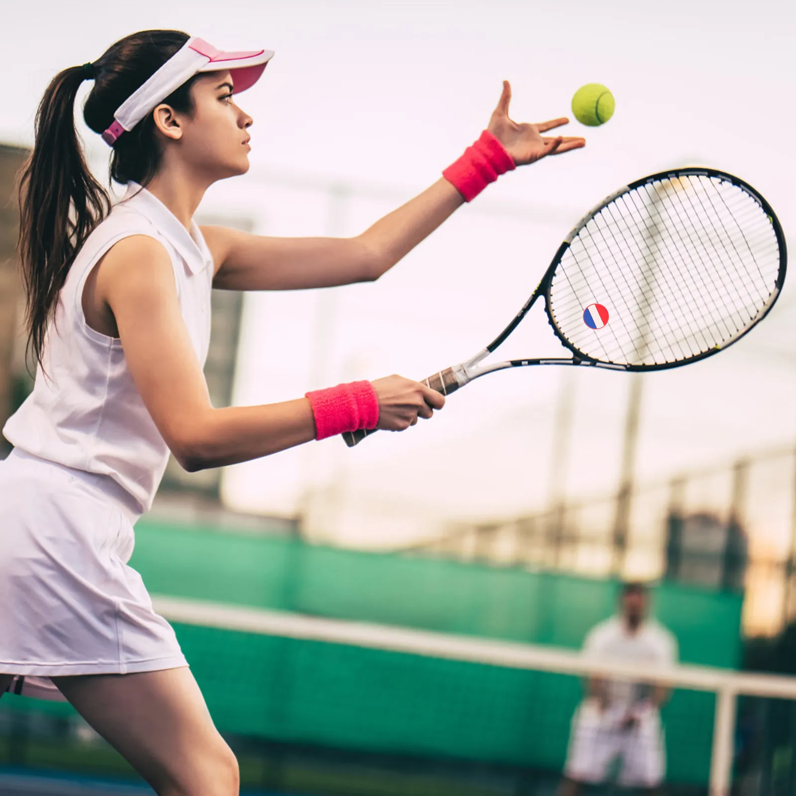 

10Pcs Tennis Racket Dampeners Silicone National Flag Pattern Round Shape Vibration Absorber Improve Control Tennis Racquet