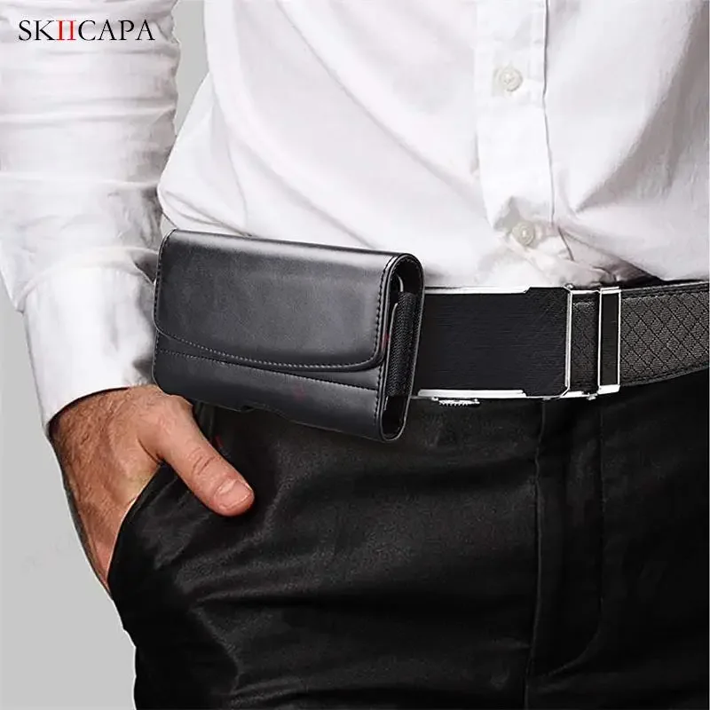 Leather Phone Pouch For For Sony Xperia 10 1 5 V IV III II Ace 2 XZ3 XZ2 XZ1 XA2 Belt Clip Waist Bag Wallet Card Holder Case