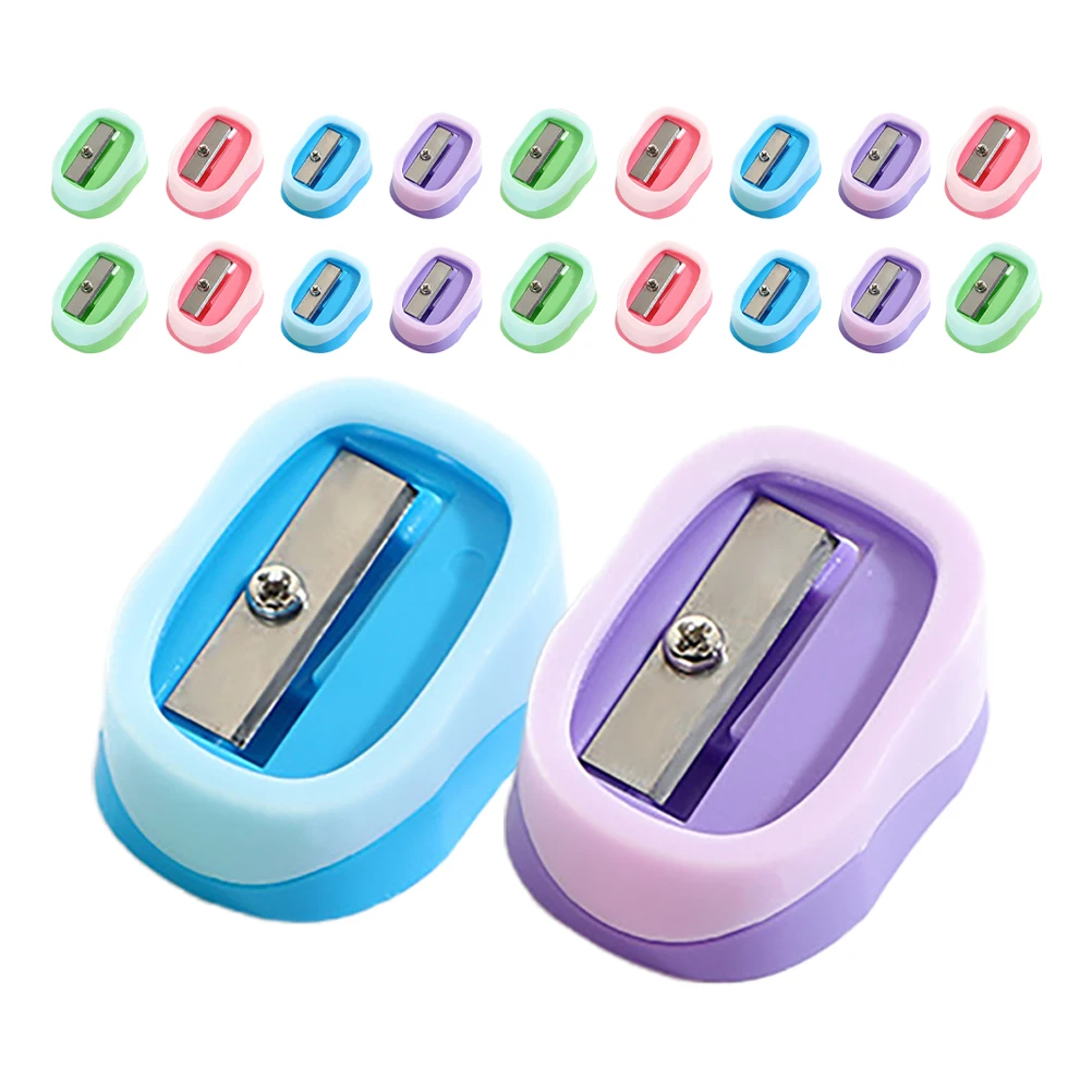 

20 Pcs Portable pencil Bulk Sharpeners Hand Held Classroom Color Plastic Colored Pencils with Pupils
