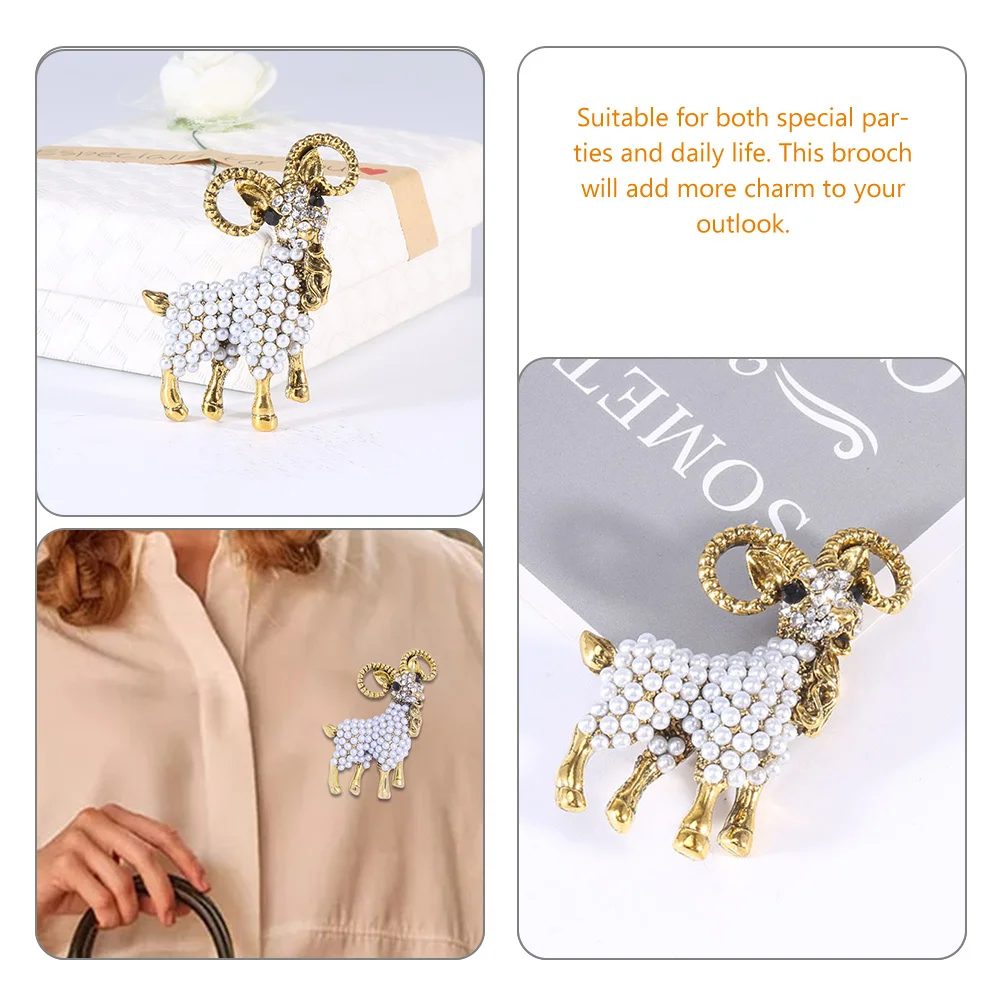 

Pearl Brooch Pin Animal Design Aesthetic Lapel Jewelry For Women Scarf Shawl Clothing Decorative Accessory