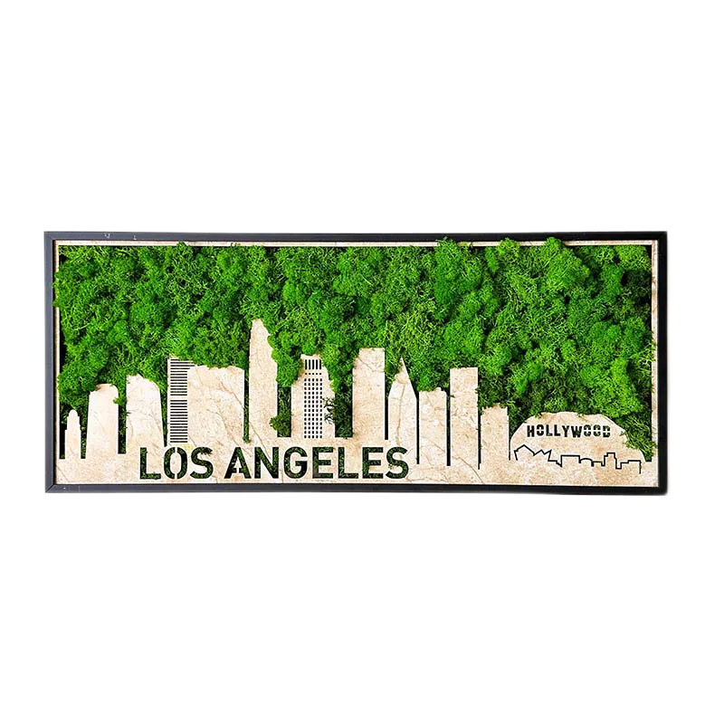 

Los Angeles Moss City Silhouette Metal Wall Art Medium