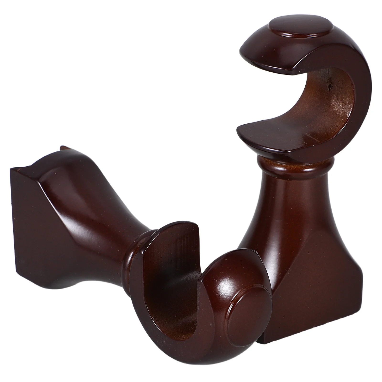 

2 Pcs Curtain Rod Bracket Heavy Duty Wooden Hangers Center Support for Kitchen Bedroom Living Room Window Decor Hardware
