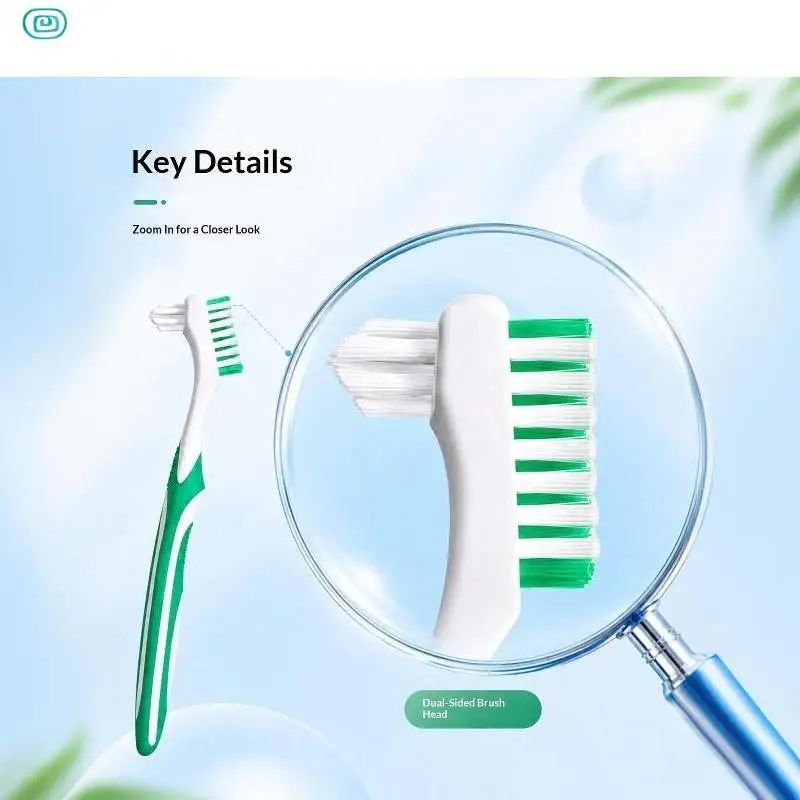 Doppelseitige Zahnspangen-Zahnbürste BPA-frei Geruchlos Sicher Professioneller Reiniger für Unsichtbare Zahnspangen, Aligner und Retainer – Detail 9