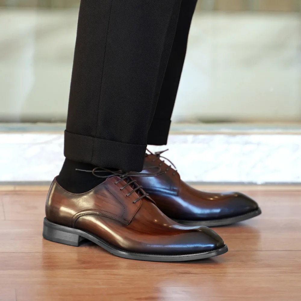 Business Oxford Shoes For Men Designer Shoes Mens Pointed Toe Dress Shoes Formal Man Heren Schoenen Mocasines Hombre Size 38-48