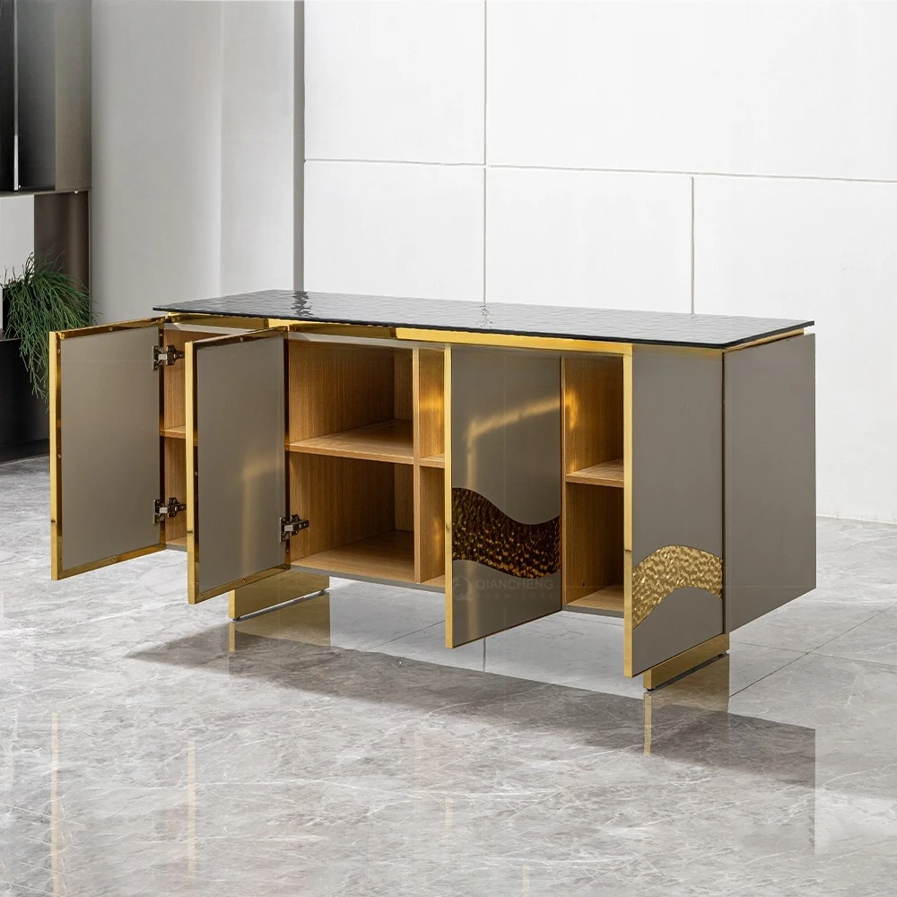 خزانة مدخل خزانة جانبية فاخرة لتناول الطعام خزانة زخرفية راقية مدخل غرفة نموذجية #4