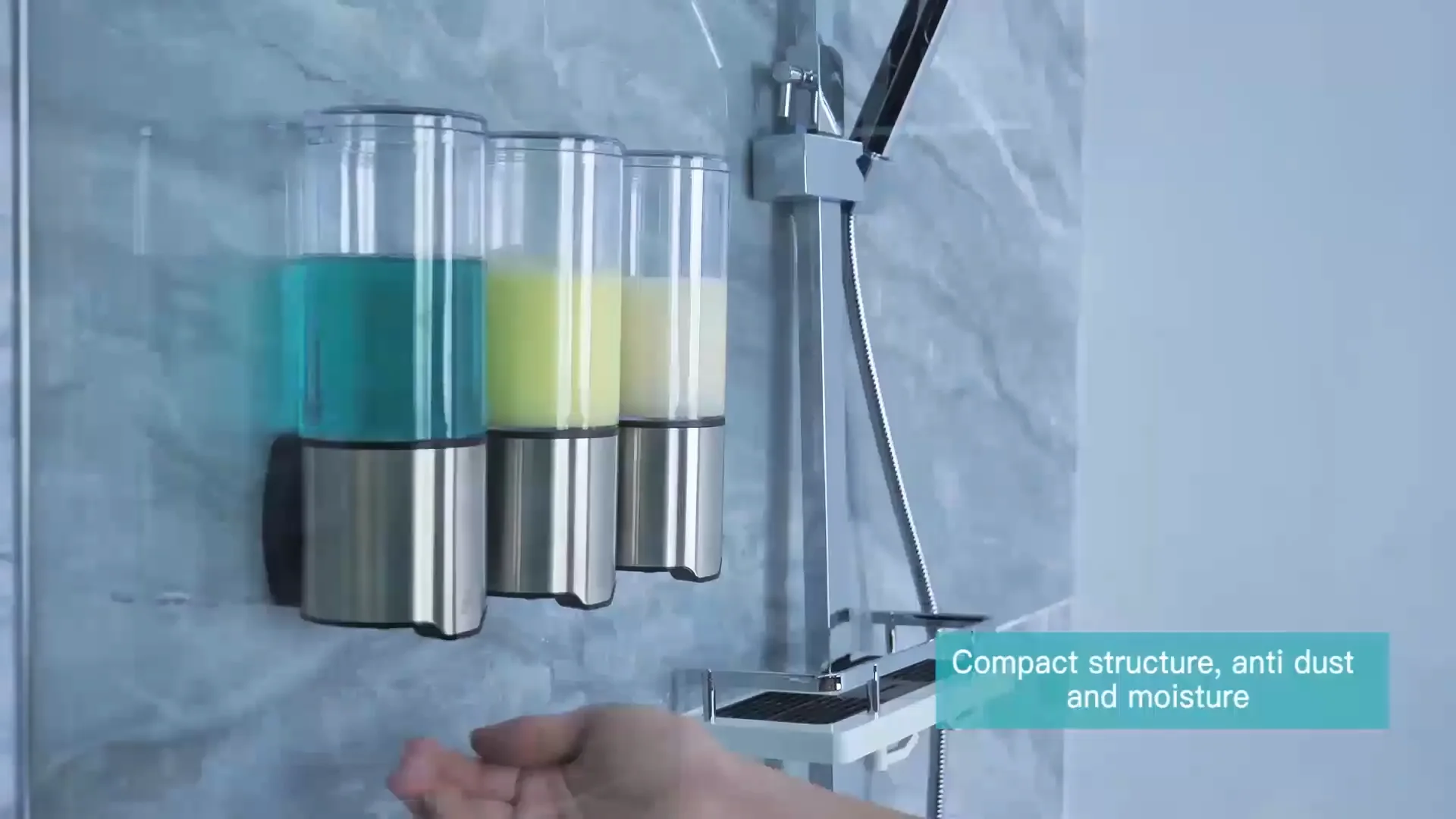 Imagem -02 - Design Automático Touchless Ipx7 à Prova Impermeável Água Banheiro Cozinha 500ml Dispensador de Sabão Duplo Ak1212 Novo