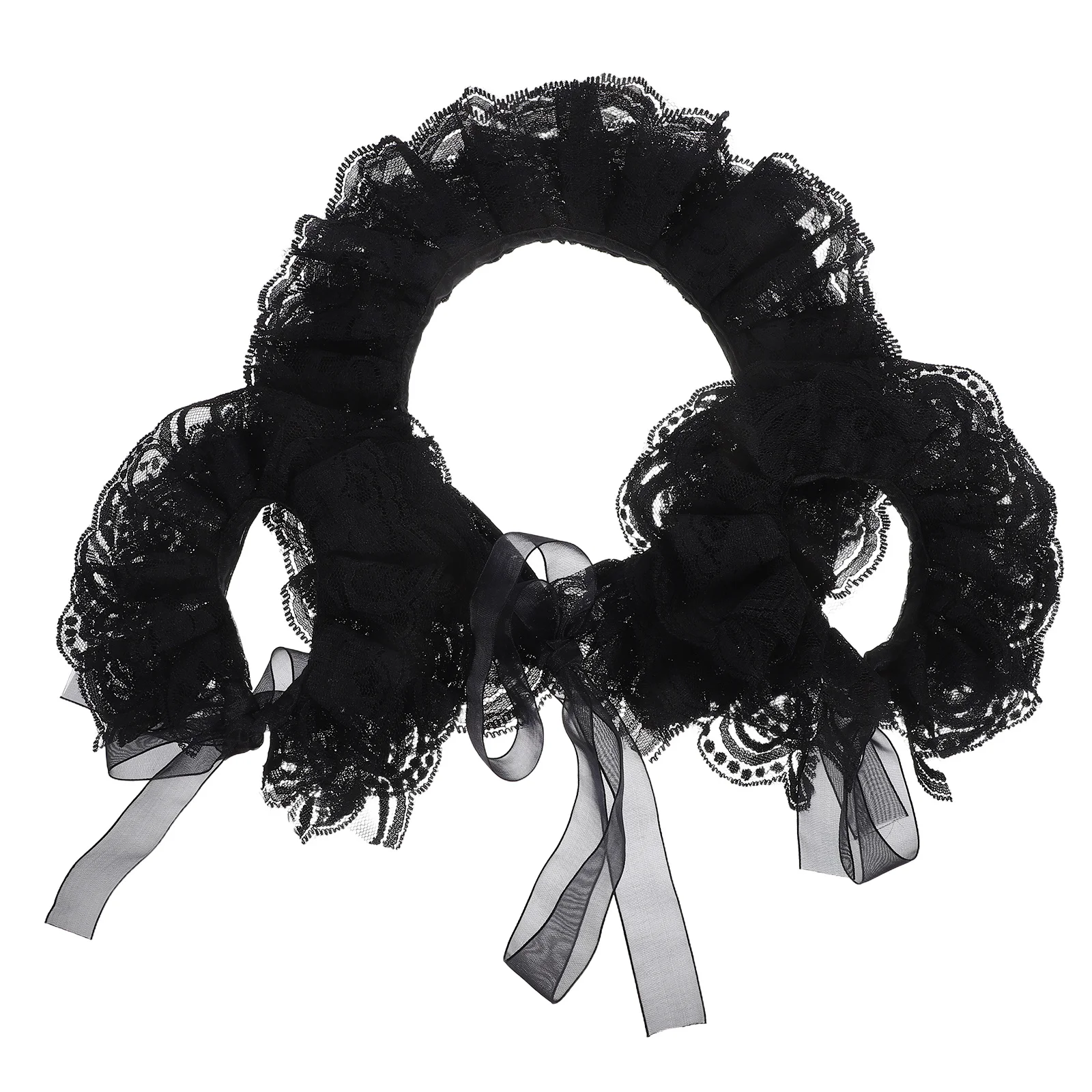 

Sophisticated Lace Ruffle Collar Cuffs Set Timeless Look Costume Parties Themed Events Easy to Wear Elegant Accessory